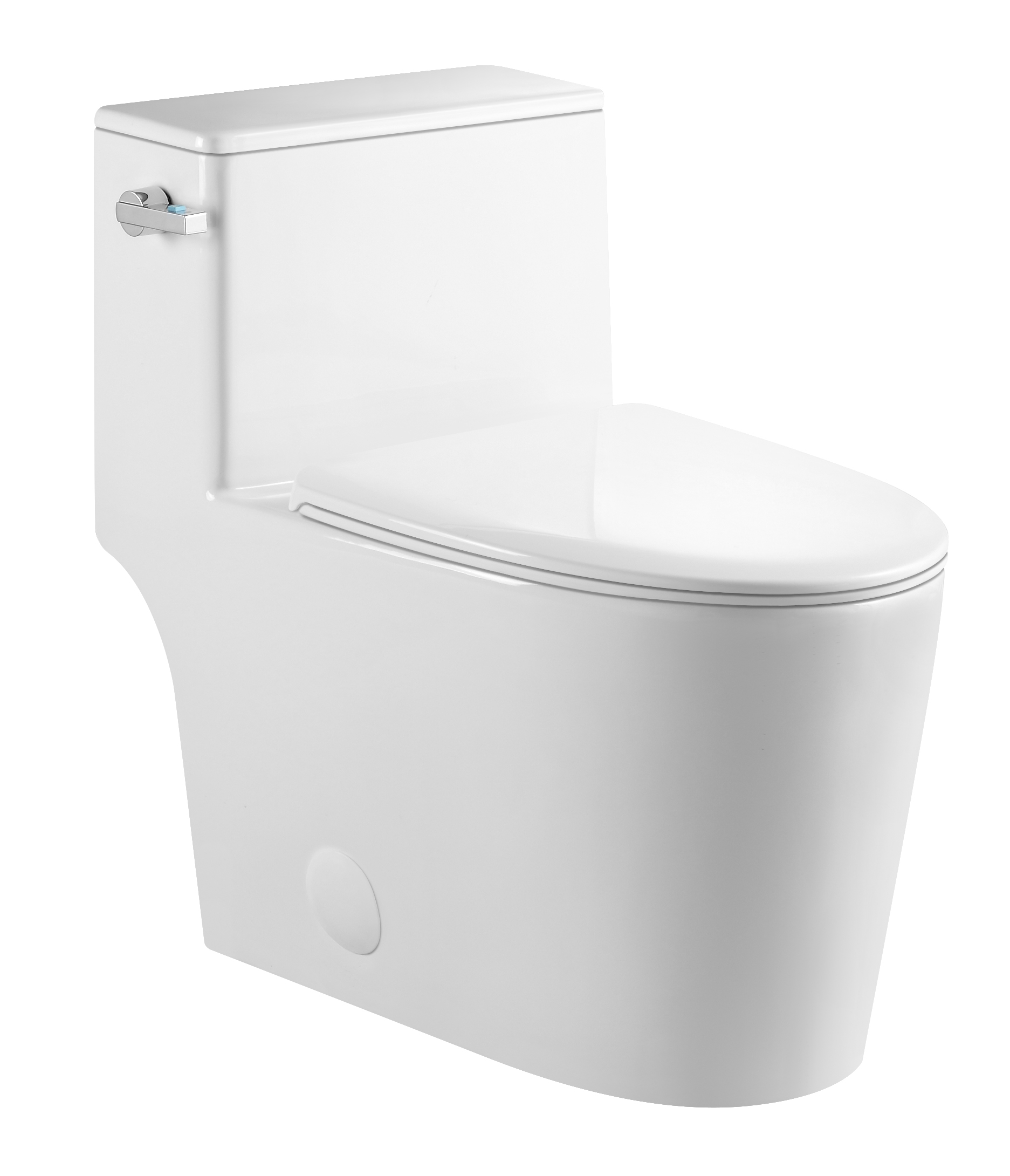 Toilette monopièce monobloc avec double flush sur le côté Onepiece
